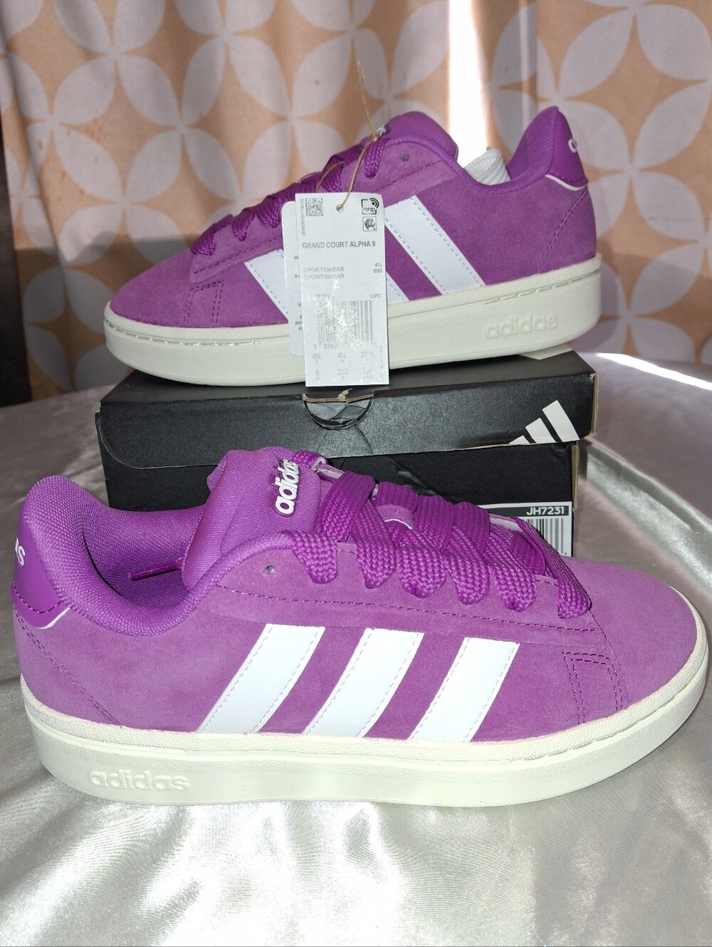 Adidas Grand Court Alpha 00s Purple Burst Suede JH7231 Women’s Size 6 NEW
